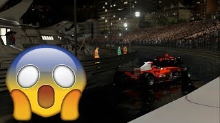 F2004 AT NIGHT IN MONACO HEAVY RAIN F1 2017 [upl. by Ahtibat]