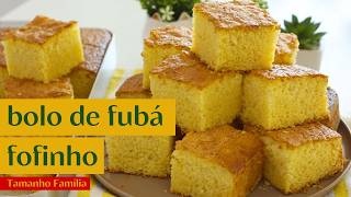 RECEITA FÁCIL E RÁPIDA  RENDE PARA TODA FAMÍLIA  BOLO DE FUBÁ MUITO FOFINHO  Dika da Naka [upl. by Enillebyam]