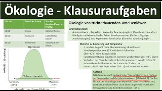 Ökologie  Klausuraufgaben Teil 1  Biologie Ökologie Oberstufe [upl. by Felise]