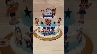 Doremon theme cake1kg in two tier White forest flv❤🧿🤞 [upl. by Iblehs]