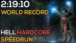 HELL HARDCORE SORCERESS SPEEDRUN WORLD RECORD  21910 IGT  22622 RTA  DIABLO 2 RESURRECTED [upl. by Hartnett216]