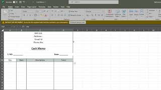 How to Make Cash Memo in Excel  Cash Memo Format in Excel  Excel with Vijeta [upl. by Inoek473]