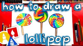 How To Draw A Giant Rainbow Lollipop [upl. by Leid472]