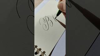 Буква В фломастером с мягким кончиком calligraphy каллиграфия [upl. by Enutrof805]