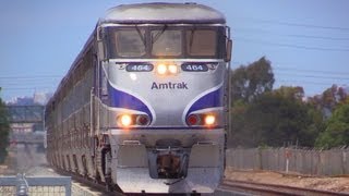 Amtrak Trains  9 to 10 CAR LONG SURFLINERS [upl. by Aicek]