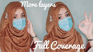 Hijab with short stolar  Hijab with Full Chest amp Back Coverage  Everyday Summer Hijab 2021 [upl. by Ahsienad50]