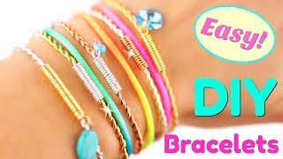 5 DIY Bracelets EASY DIY Bracelet tutorial  Handmade Bracelets [upl. by Eduino827]