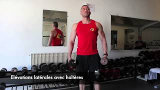 Allmusculation  correction dexercice  les elevations laterales avec halteres [upl. by Clauddetta945]