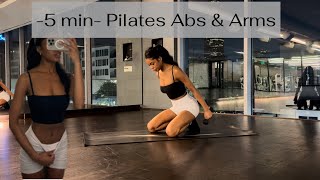 5 MIN PILATES ARMS amp ABS  LOW INTENSITY  TONED ARMS amp ABS [upl. by Etteniuqna618]