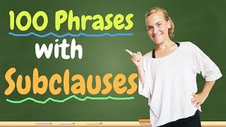 Learn 100 Phrases with Subclauses  Subjunktionen und Nebensätze  B1B2 mit Jenny [upl. by Aihseya]