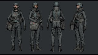 Zbrush timelapse  SciFi medic concept [upl. by Geraldina]