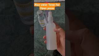 Rice Water Toner for Open Poses at Home  Homemade Rice Toner skincare beautytips [upl. by Ecela]