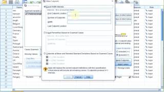 SPSS  Binning using Visual binning [upl. by Kroo]