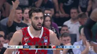 Campazzo with an amazing pass for Dobrić Partizan Mozzart Bet  Crvena zvezda Meridianbet [upl. by Assina]