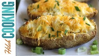 How to Make Twice Baked Potatoes  Hilah Cooking [upl. by Oigroeg]