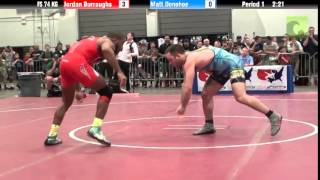 Mens FS FS 74 KG  Jordan Burroughs vs Matt Donohoe [upl. by Yhcir]