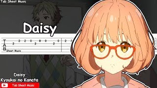 Kyoukai no Kanata ED  Daisy Guitar Tutorial [upl. by Daly196]