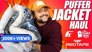 Top 5 Best Puffer Jacket For Men 🔥 Winter Jackets Haul 2022  REDTAPE THE SOULED STORE  ONE CHANCE [upl. by Ailadi]