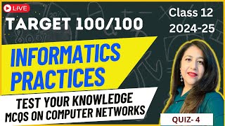 Informatics Practices Class 12 CBSE Board 202425  Quiz 4  MCQs on Computer Networks ip k12 [upl. by Gerstner358]