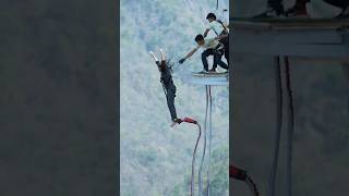 nice jump sports adventuresport bungee bungeejumping viral travel bungy rishikesh thrill [upl. by Elleryt831]