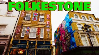 Walking Tour of Folkestone Kent Exploring the Hidden Gems of the Coastal Town  March 2023  4K [upl. by Biel]