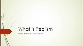 What is Realism International Relations International Relations in CSSPMSFPSC [upl. by Gwenn]