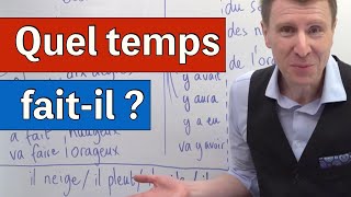 Météo FLE comment parler du temps quil fait [upl. by Johnath]