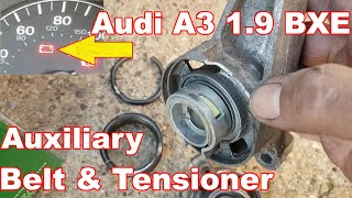 Audi A3 19 BXE auxiliary belt and tensioner replacement [upl. by Howland]