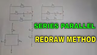 How to solve resistors connected in series parallel circuit explained with redraw method [upl. by Alle307]