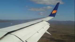 B757200W Icelandair Landing in Reykjavik Keflavik airport BIKF [upl. by Koziara382]