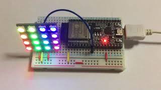 ESP32  NeoPixel 動作テスト [upl. by Tenaej952]