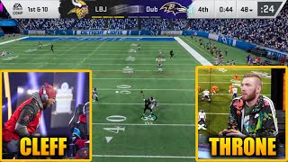 Throne vs CleffTheGod Madden Challenge Runnerup  1000 Madden 20 Tournament [upl. by Ethban362]