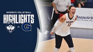 HIGHLIGHTS  UConn Volleyball vs Georgetown [upl. by Horan998]