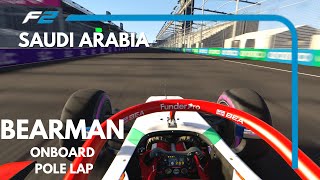 Oliver Bearmans Pole Lap  F2 2024 Jeddah Grand Prix  Assetto Corsa [upl. by Akilaz]