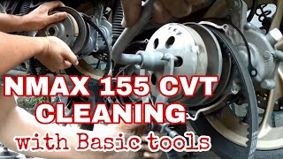 NMAX CVT CLEANING  PANGILID WITH BASIC TOOLS [upl. by Ayekan]