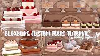 Bloxburg Custom Food Tutorial  Bakery Style  SoyMillky [upl. by Aylmer]