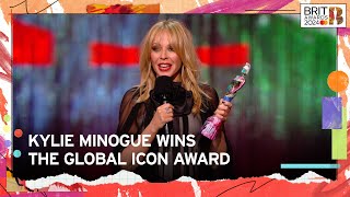 Kylie Minogue Accepts Her Global Icon Award  The BRIT Awards 2024 [upl. by Herzen675]