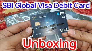 SBI Global Visa Debit Card Unboxing  SBI Bank Global Debit Card Unboxing And Review [upl. by Elora]