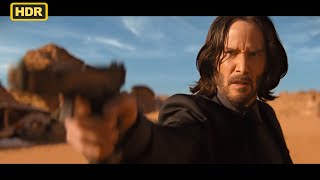 Desert Fight Chase Scene John Wick Chapter 4 2023  John Kills High Table Elder Opening Scene HDR [upl. by Nicoline]