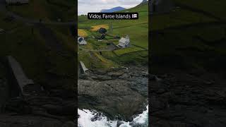 The island of Vidoy in the FaroeIslands djimavicair2 faroe drone nordictravel [upl. by Solnit189]