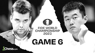 FIDE World Championship  Ding vs Nepomniachtchi Will Ding Fight His Way Back To Even In Game 6 [upl. by Attelrak]