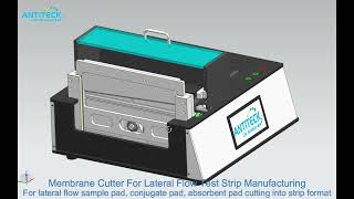 Membrane Cutter For Lateral Flow Test Strip Manufacturing  Rapid Test Strip Cutter  ANTITECK [upl. by Ahsian]