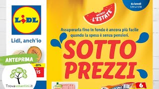 VOLANTINO LIDL dal 5 al 11 agosto 2024 volantino [upl. by Eberta]