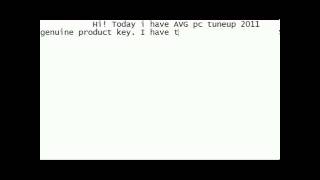 AVG Pc tuneup 2011 genuine key 10000 working [upl. by Warchaw]