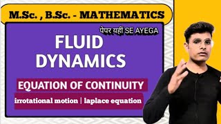 irrotational motion Laplace equation  fluid dynamics msc math bu jhansi [upl. by Anitsej810]