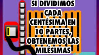 DÉCIMAS CENTÉSIMAS Y MILÉSIMAS DE LA UNIDAD [upl. by Maribelle]