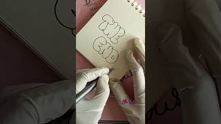 Bubble Writing Tutorial❤️ shorts mkarts calligraphy art lettering [upl. by Edson]