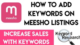 How To Add Keywords In Meesho Product Listing  Meesho Keywords In Catalogs  Meesho Increase Orders [upl. by Anilat]