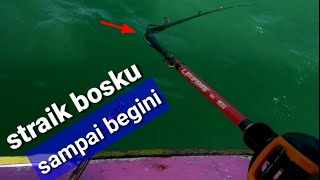 WAO IKAN MONSTER  Jiging di rumpon kakap di tarik ikan besar [upl. by Haroun348]