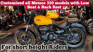 Company Customized Low Seat amp Back Rest Meteor 350 Fireball Stellar amp Supernova [upl. by Lenssen]